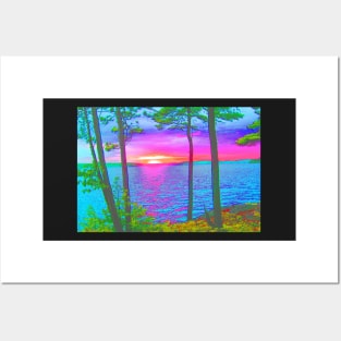 Cottage Sunset at Lake CatchaComa,-Available As Art Prints-Mugs,Cases,Duvets,T Shirts,Stickers,etc Posters and Art